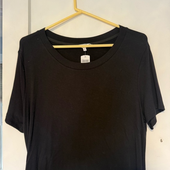 NWT Soma Black Mini Sunday T-shirt Dress with Ruched Detail SzM Black - Picture 11 of 15